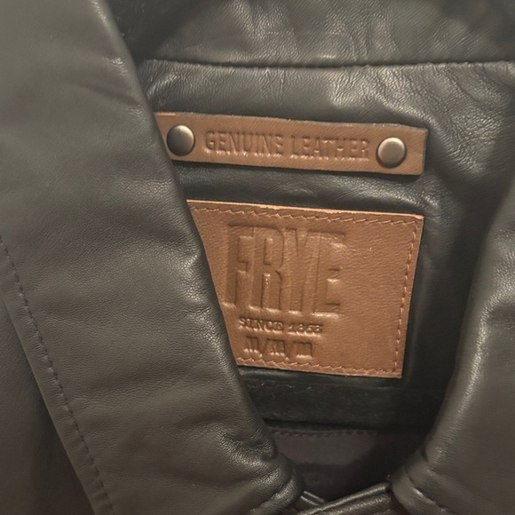 Frye Women's Classic Black Leather Jacket - Picture 10 of 11